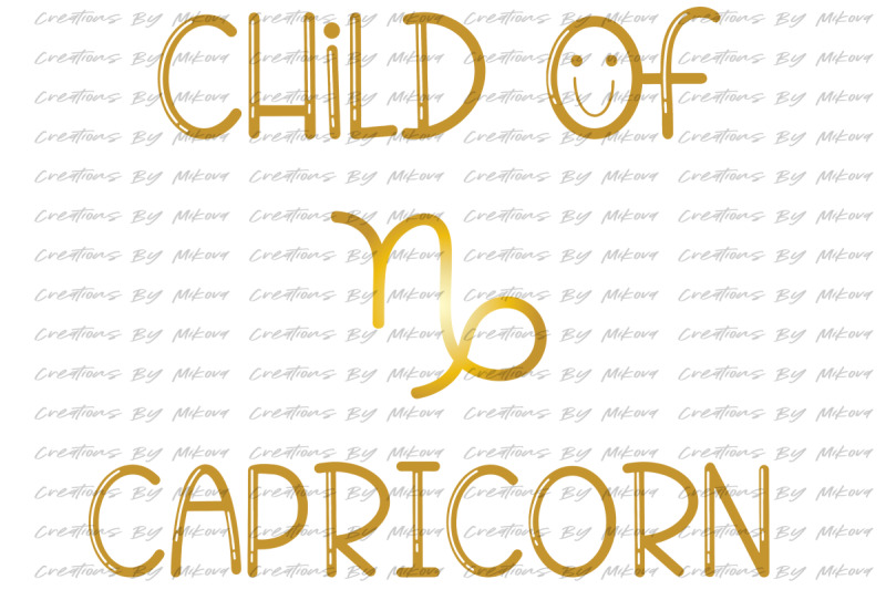 child-of-capricorn-sublimation-digital-png