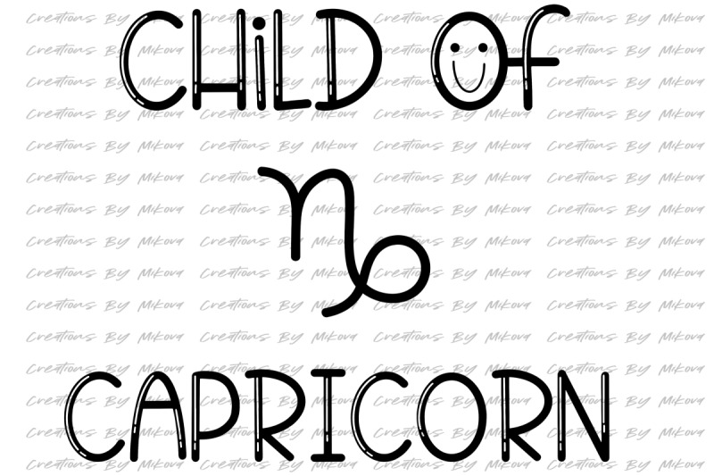 child-of-capricorn-sublimation-digital-png