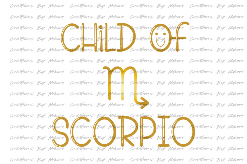 child-of-scorpio-sublimation-digital-png