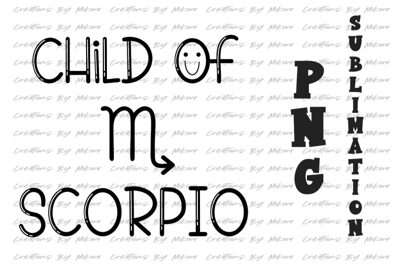 child-of-scorpio-sublimation-digital-png