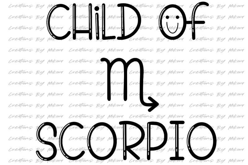 child-of-scorpio-sublimation-digital-png