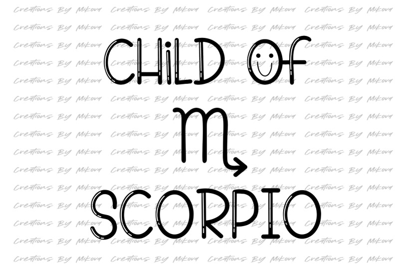 child-of-scorpio-sublimation-digital-png