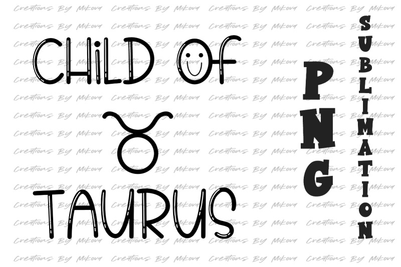 child-of-taurus-sublimation-digital-png