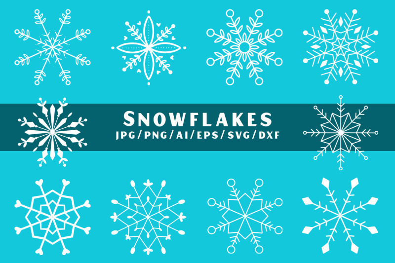 10-snowflakes-clipart-svg