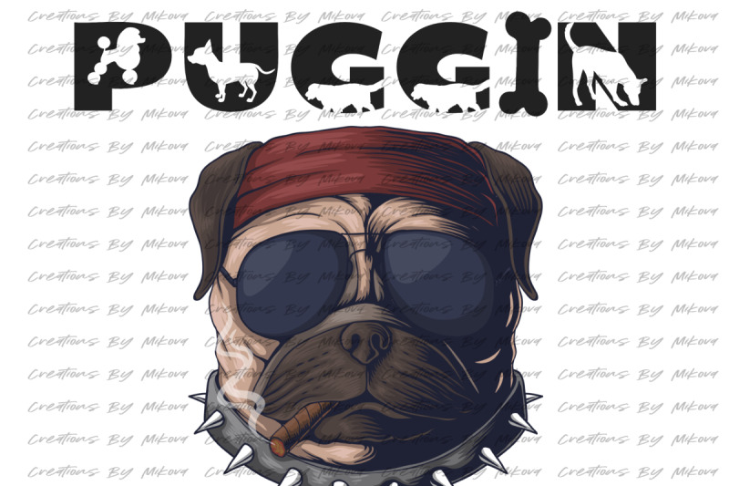 puggin-ain-039-t-easy-sublimation-digital-png