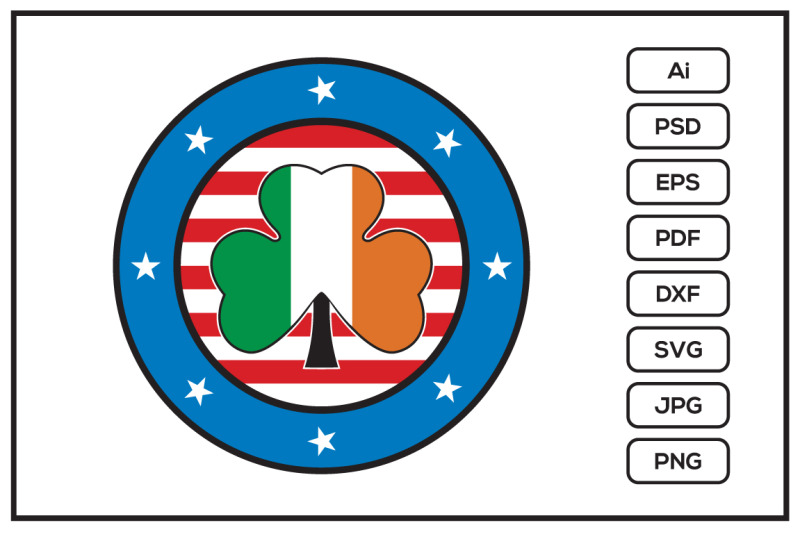 irish-american-logo-design-illustration