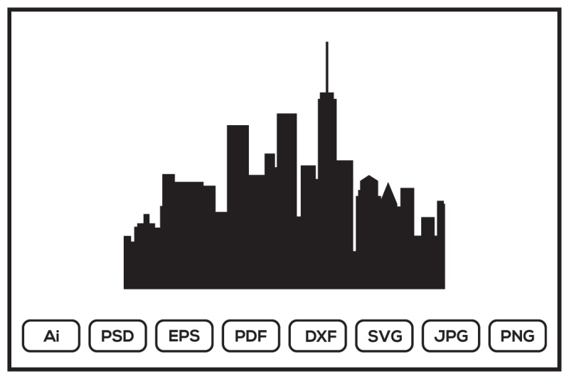 silhouette-of-building-skyline-landscape-city-design-illustration