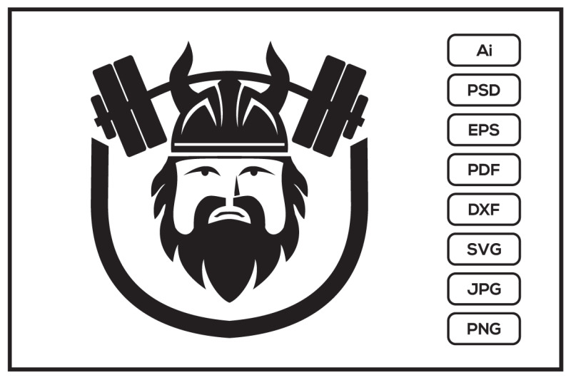 viking-barbell-character-design-illustration