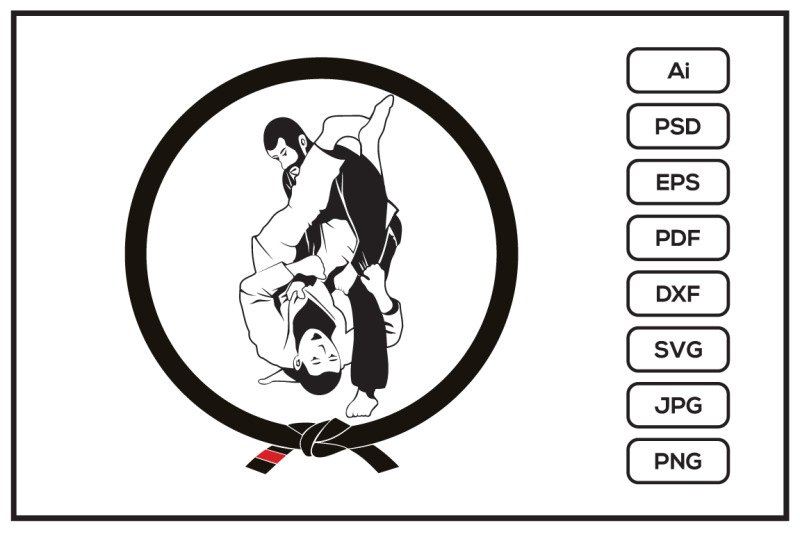 jiu-jitsu-jujitsu-locking-position-character-design-illustration