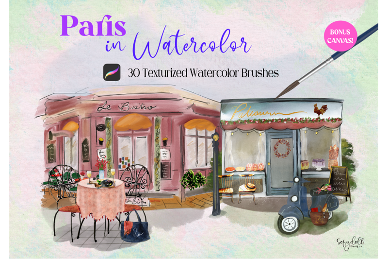 paris-in-watercolor-texturized-watercolor-for-procreate