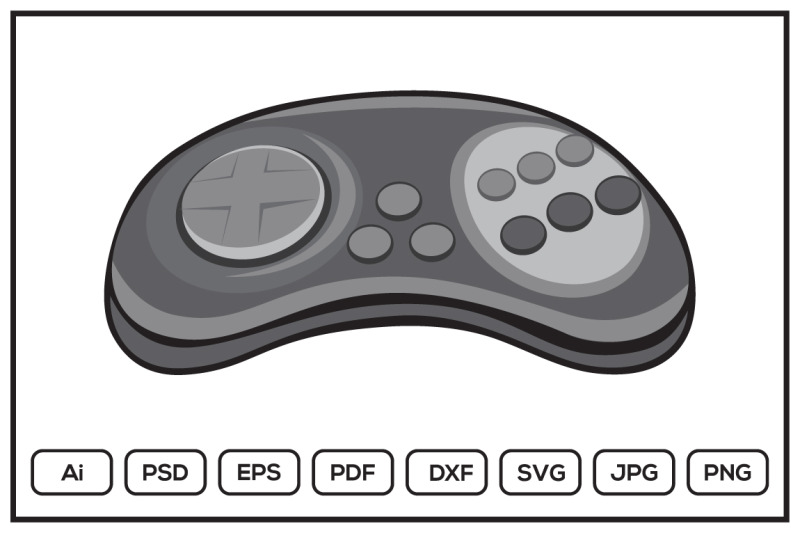 classic-sega-stick-controller-game-console-design-illustration