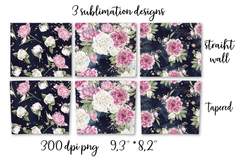 flowers-peonies-sublimation-design-skinny-tumbler-wrap-design