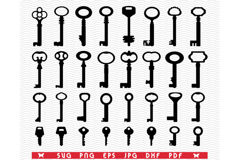 svg-door-keys-black-silhouettes-digital-clipart
