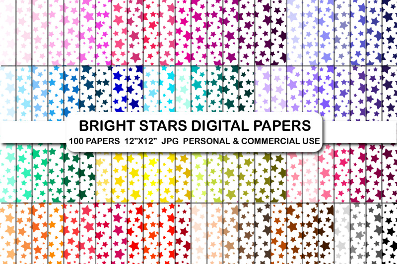 bright-stars-digital-background-papers