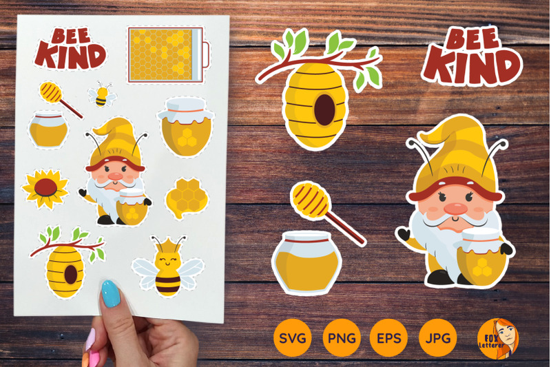 printable-stickers-with-bee-and-gnome