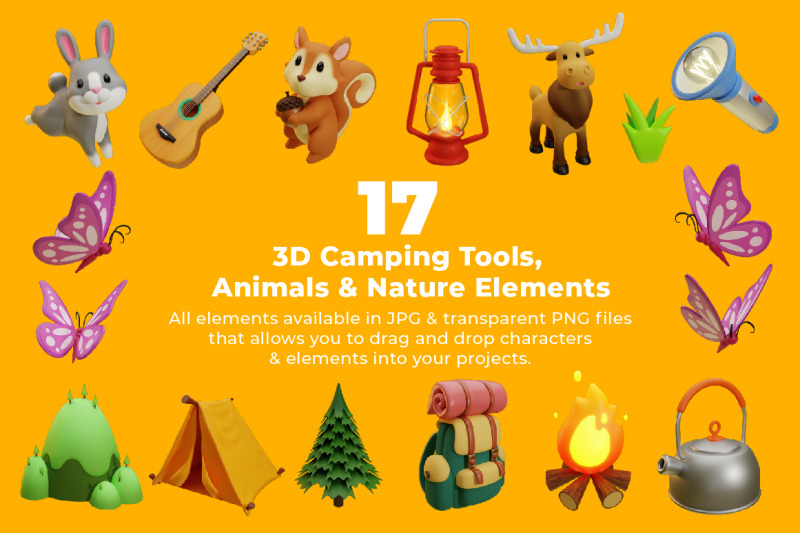 camping-buddies-3d-illustration-amp-elements