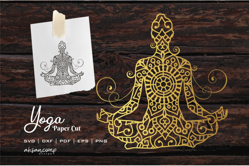 yoga-5-paper-cut-vector-illustration