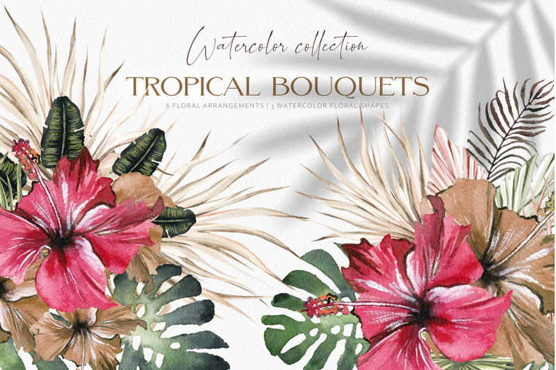 watercolor-tropical-bouquets