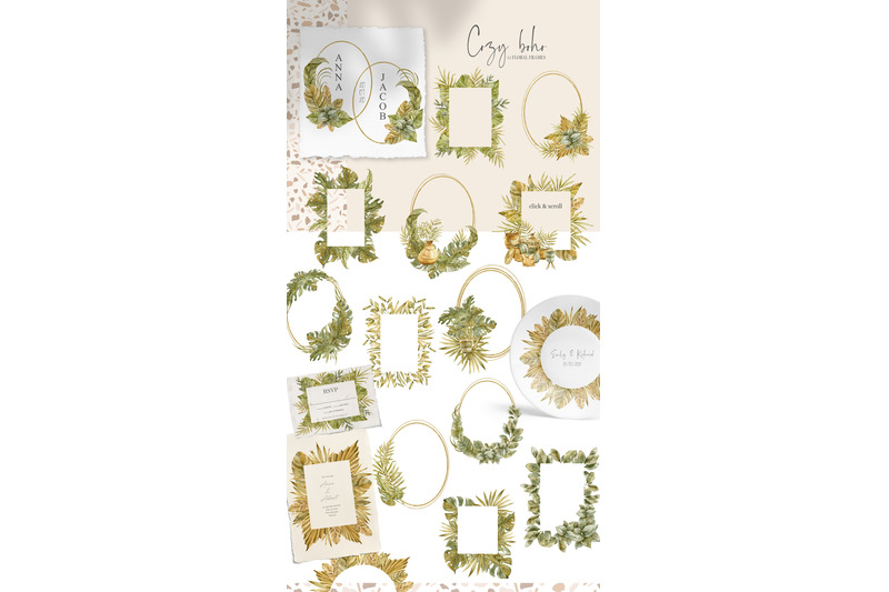watercolor-boho-clipart-collection-floral-wreaths-frames