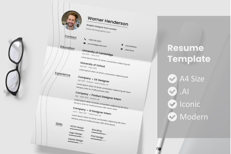 minimaline-resume-template