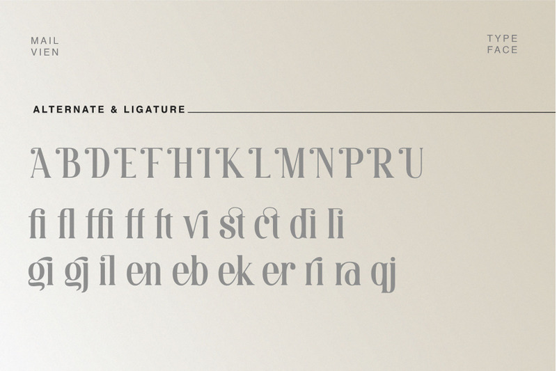 mailvien-modern-ligature-typeface