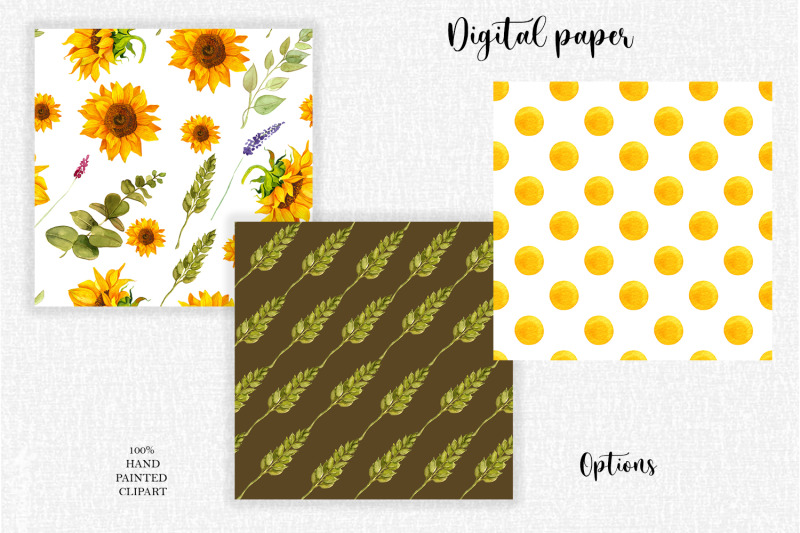 sunflower-digital-scrapbook-paper-seamless-sunflower-patter