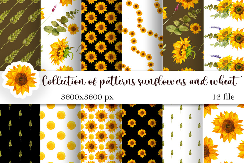 sunflower-digital-scrapbook-paper-seamless-sunflower-patter