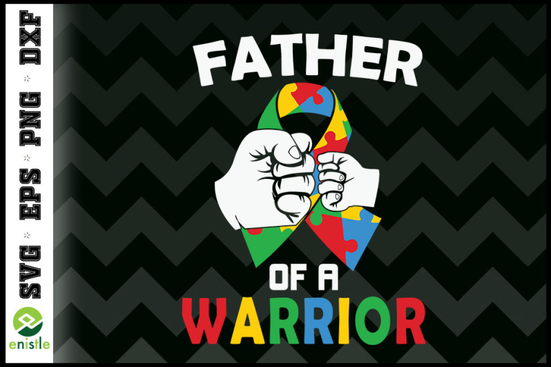 father-of-the-warrior-autism-ribbon