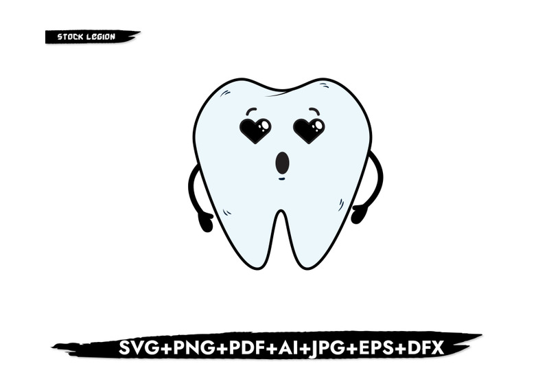 heart-eyes-tooth-svg