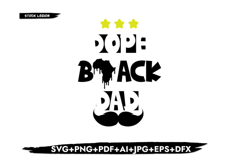 dope-black-dad-stars-svg