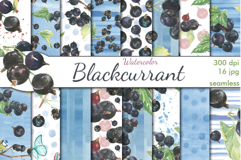 black-current-watercolor-seamless-patterns