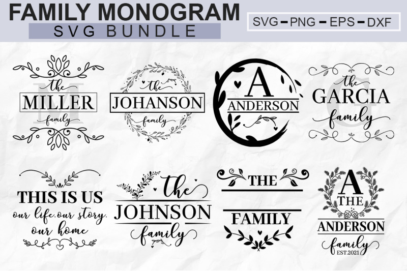 family-monogram-svg-bundle