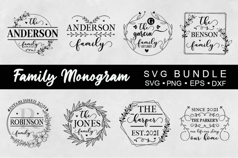 family-monogram-svg-bundle