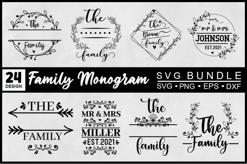 family-monogram-svg-bundle