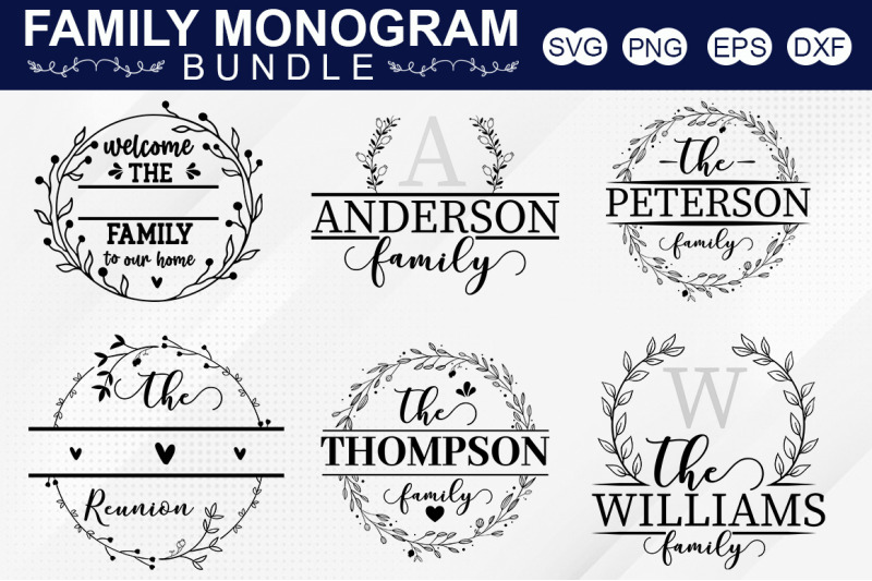 family-monogram-svg-bundle