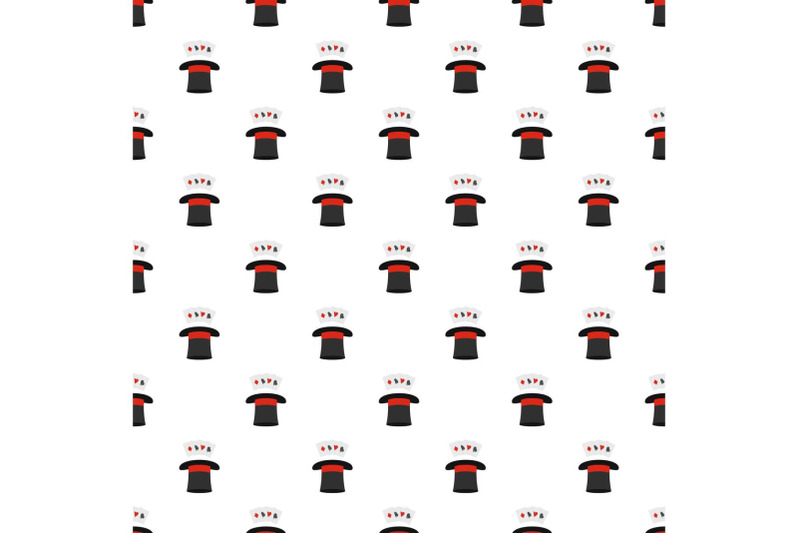 hat-with-card-pattern-seamless