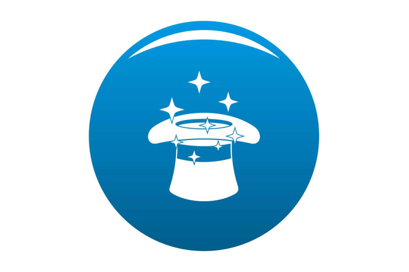 hat-with-a-star-icon-blue-vector