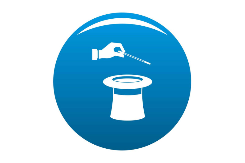 hat-with-hand-icon-blue-vector