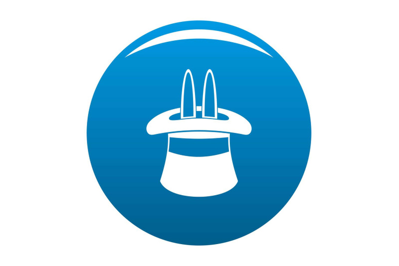 hat-with-a-rabbit-ear-icon-blue-vector