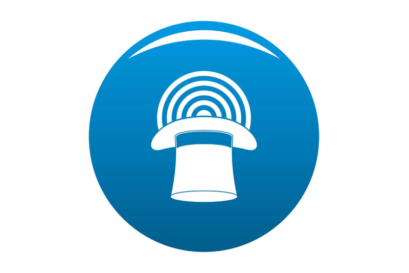 hat-with-glow-icon-blue-vector