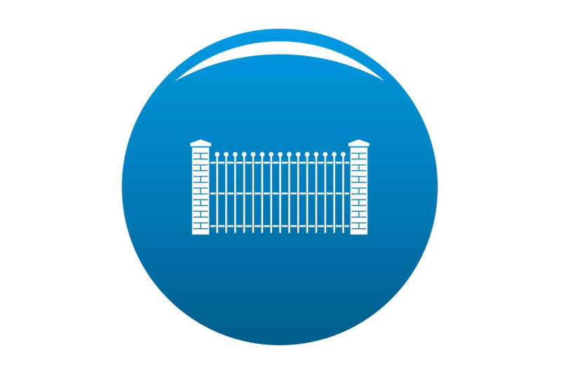 brick-and-metal-fence-icon-blue-vector