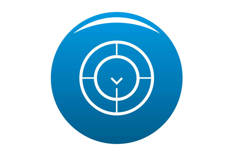 check-of-radar-icon-blue-vector