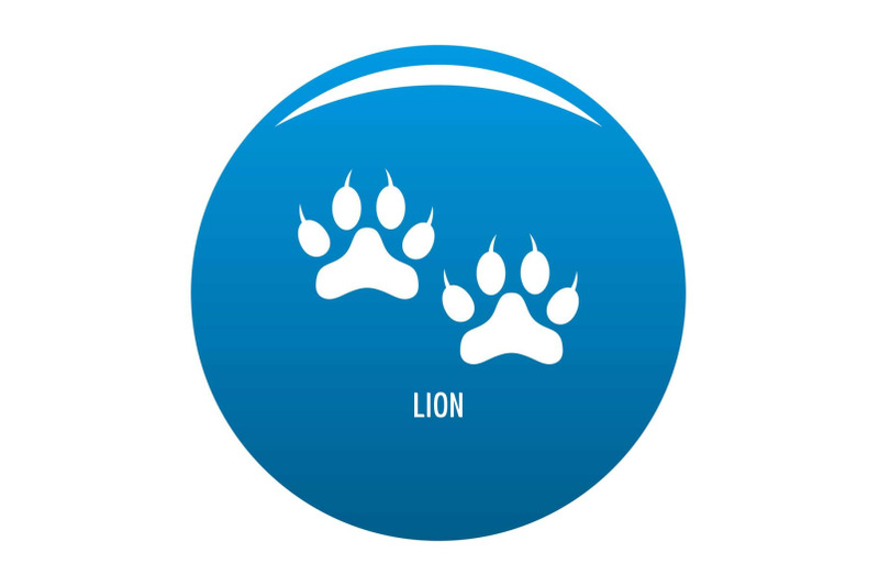 lion-step-icon-blue-vector