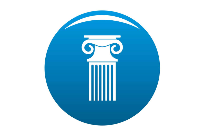 decorative-column-icon-blue-vector