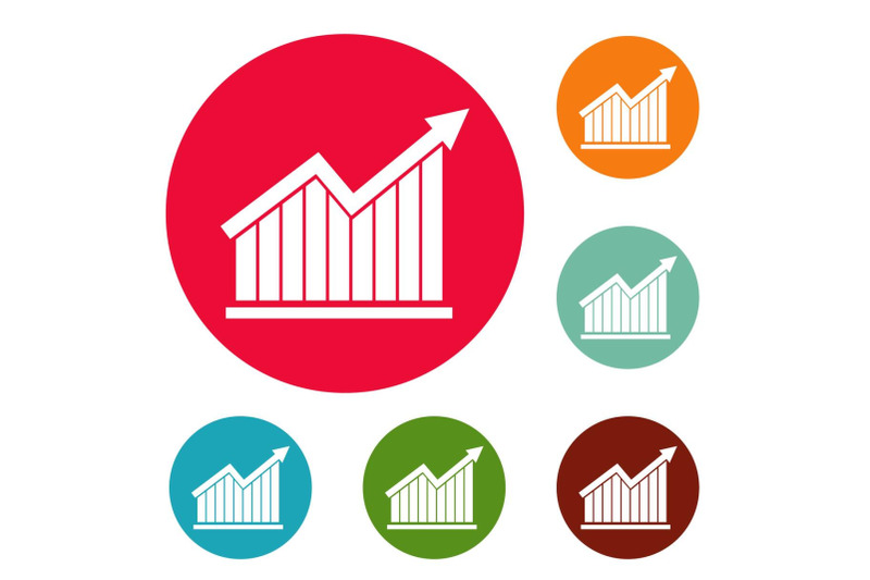 best-graph-icons-circle-set-vector