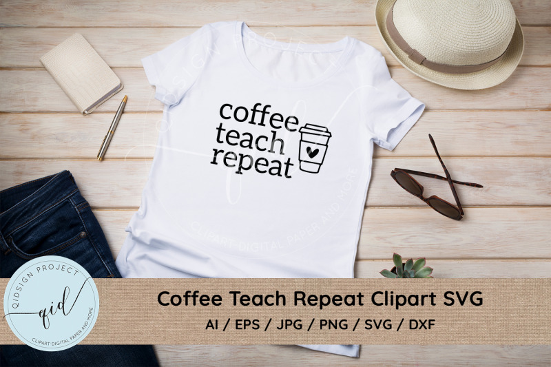 coffee-teach-repeat-clipart-svg