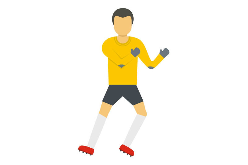 one-goalkeeper-icon-flat-style