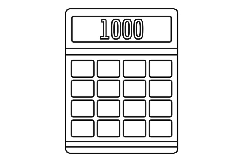 tax-calculator-icon-outline-style