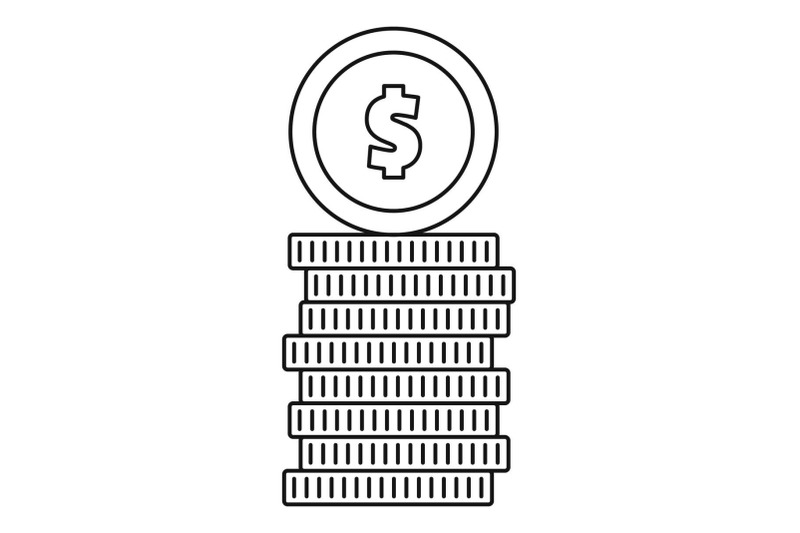 coin-icon-outline-style
