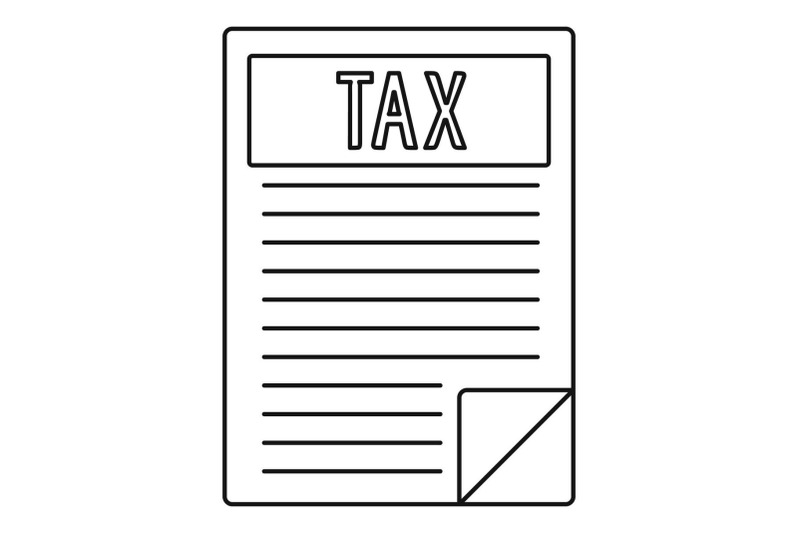 tax-sheet-icon-outline-style